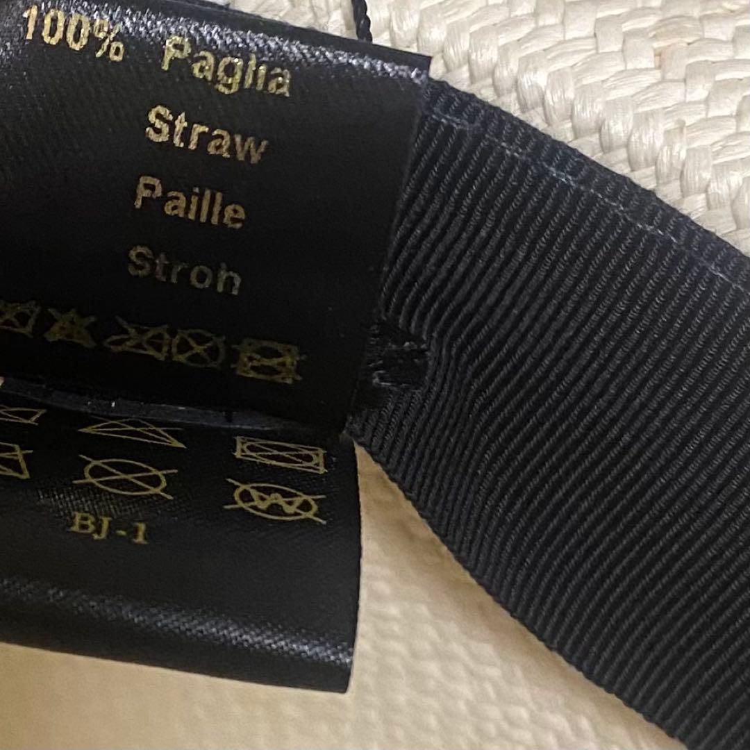 【新品 定価4万円台】ボルサリーノ★高級パナマハット★赤リボン★M/実寸58cm