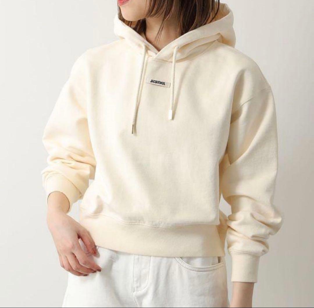 JACQUEMUS ジャックムス ロゴ パーカー クリーム S 正規品 美品