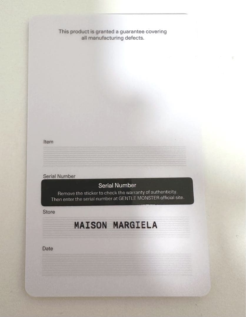 小物 GENTLE MONSTER Maison Margiela MM109 G10