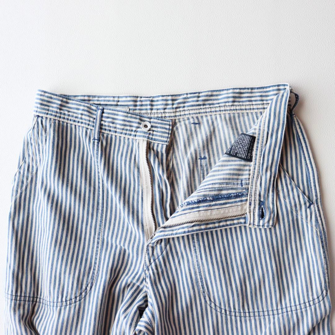 5292【極美品】45R　ヒッコリーパンツ 　ストライプ　ワークパンツ
