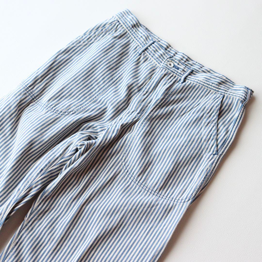 5292【極美品】45R　ヒッコリーパンツ 　ストライプ　ワークパンツ
