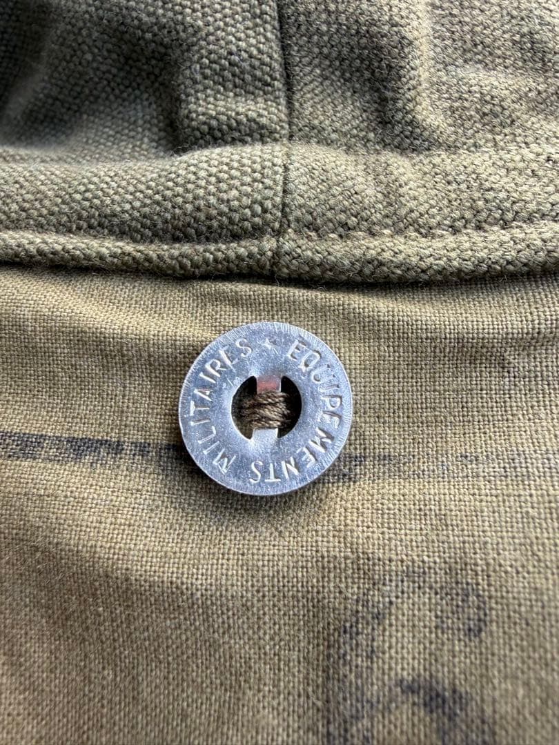 実物40s〜50s フランス軍 モーターサイクルコート サイズ6 コットンリネン