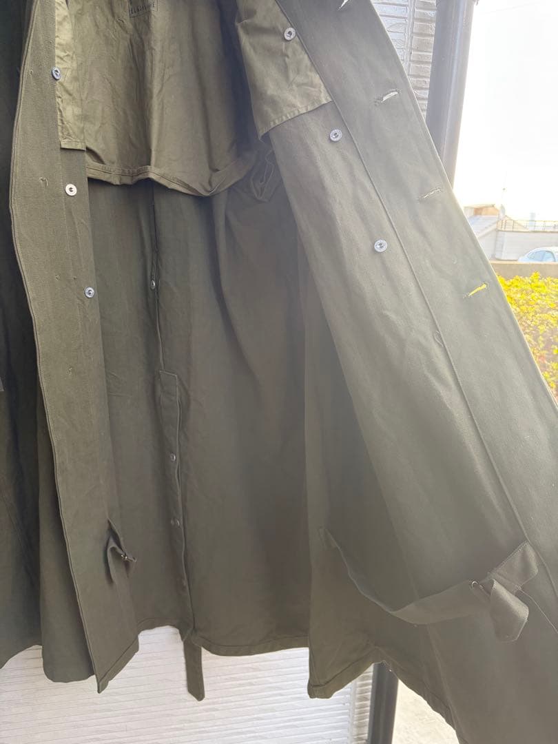 実物40s〜50s フランス軍 モーターサイクルコート サイズ6 コットンリネン