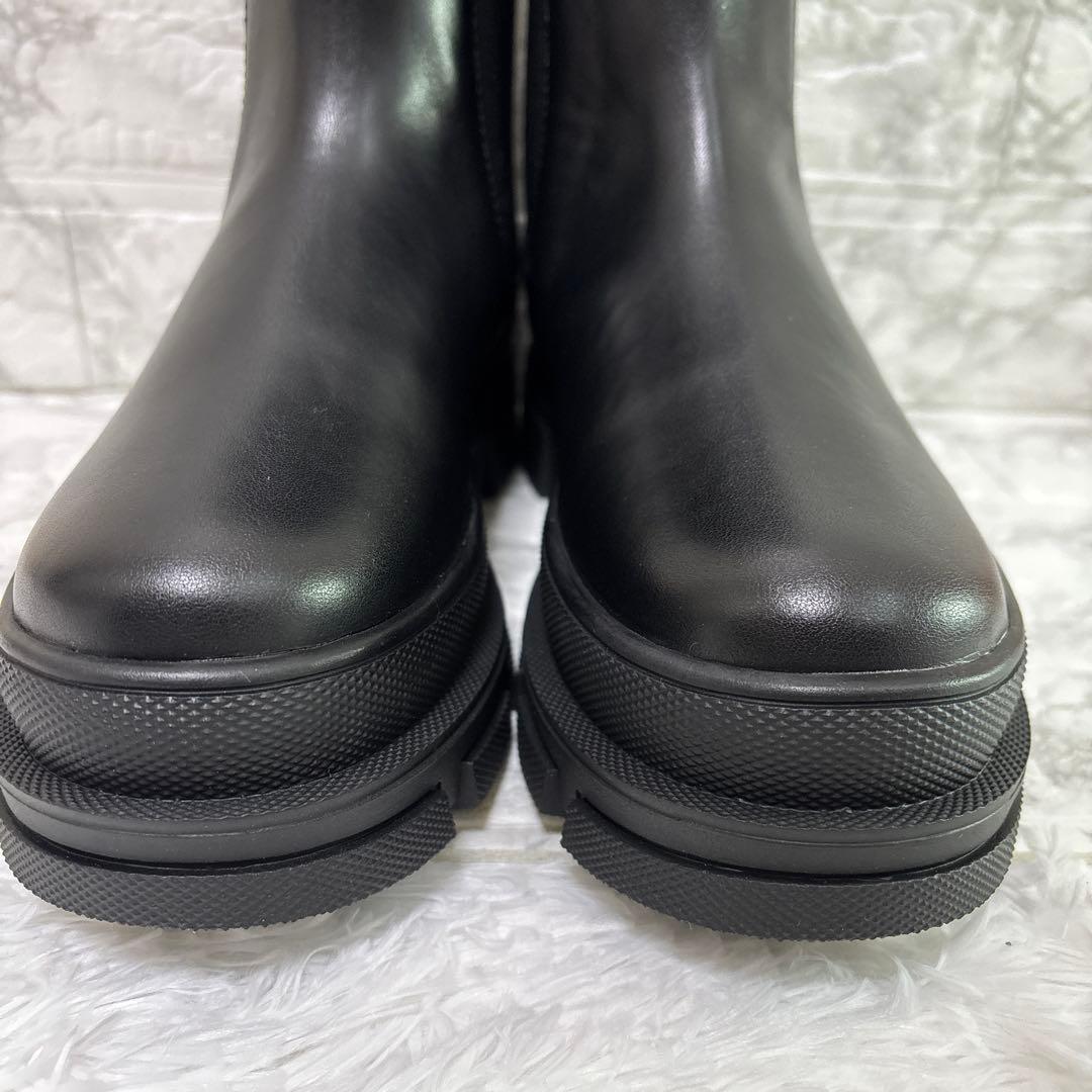 【新品未使用】アトリエブルージュ レザーサイドゴアタンクブーツ S 22.5