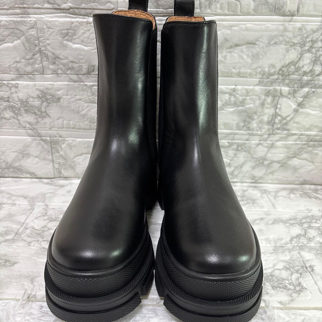 【新品未使用】アトリエブルージュ レザーサイドゴアタンクブーツ S 22.5