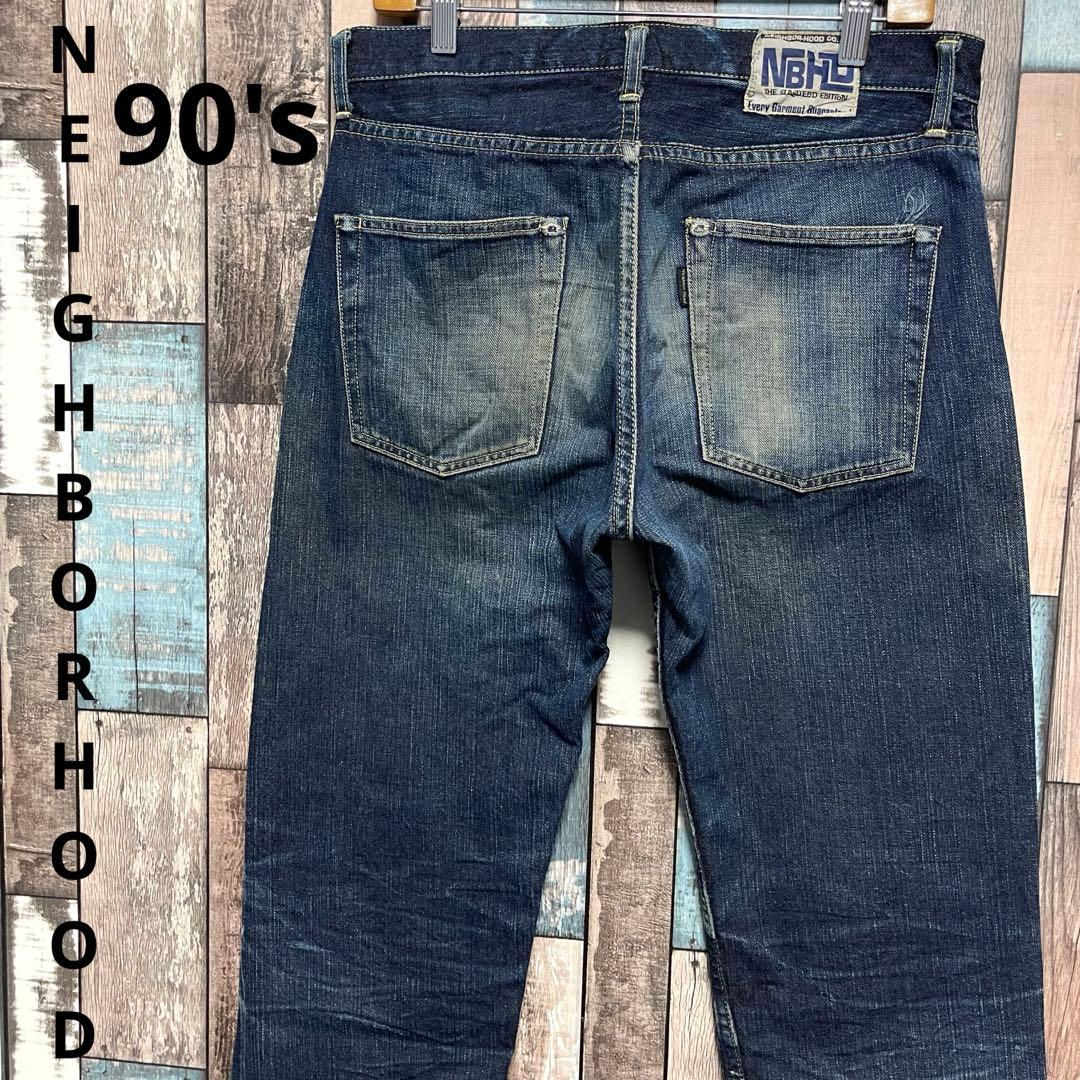 よこ スカルタグ 初期 90s ネイバーフッド ジーンズ デニムパンツ