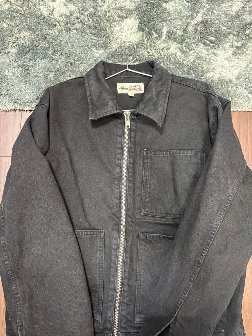 STUSSY ブラックデニムジャケット