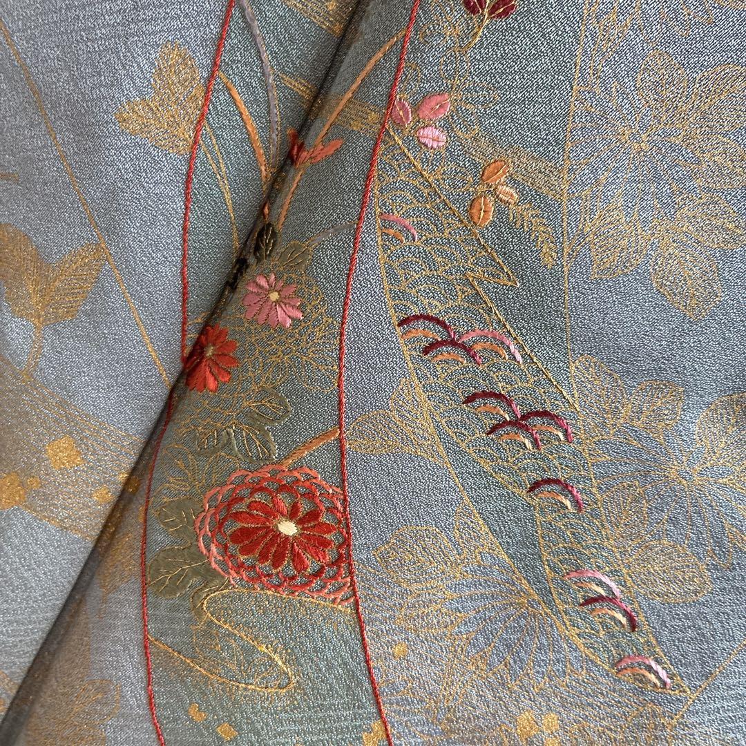 m*t様 訪問着　フルセット　着物　トールサイズ　正絹　刺繍　お祝い　七五三　J