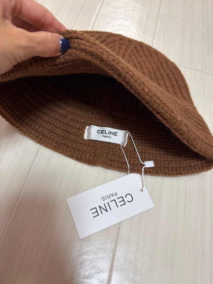 CELINE ブラウン ニット帽