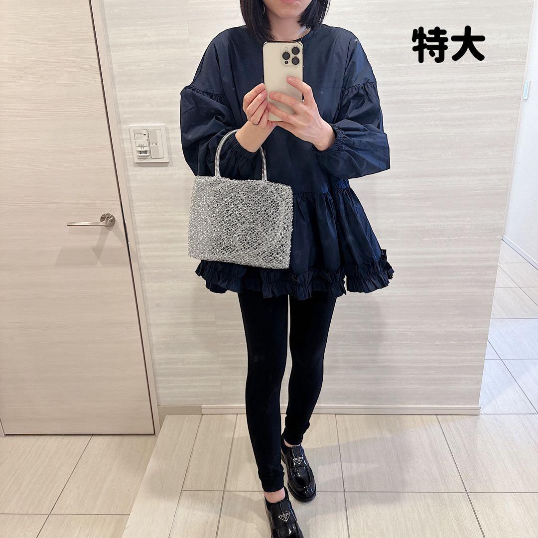 中サイズ)即購入OK)ワイヤーバッグシルバー　ハンドメイド