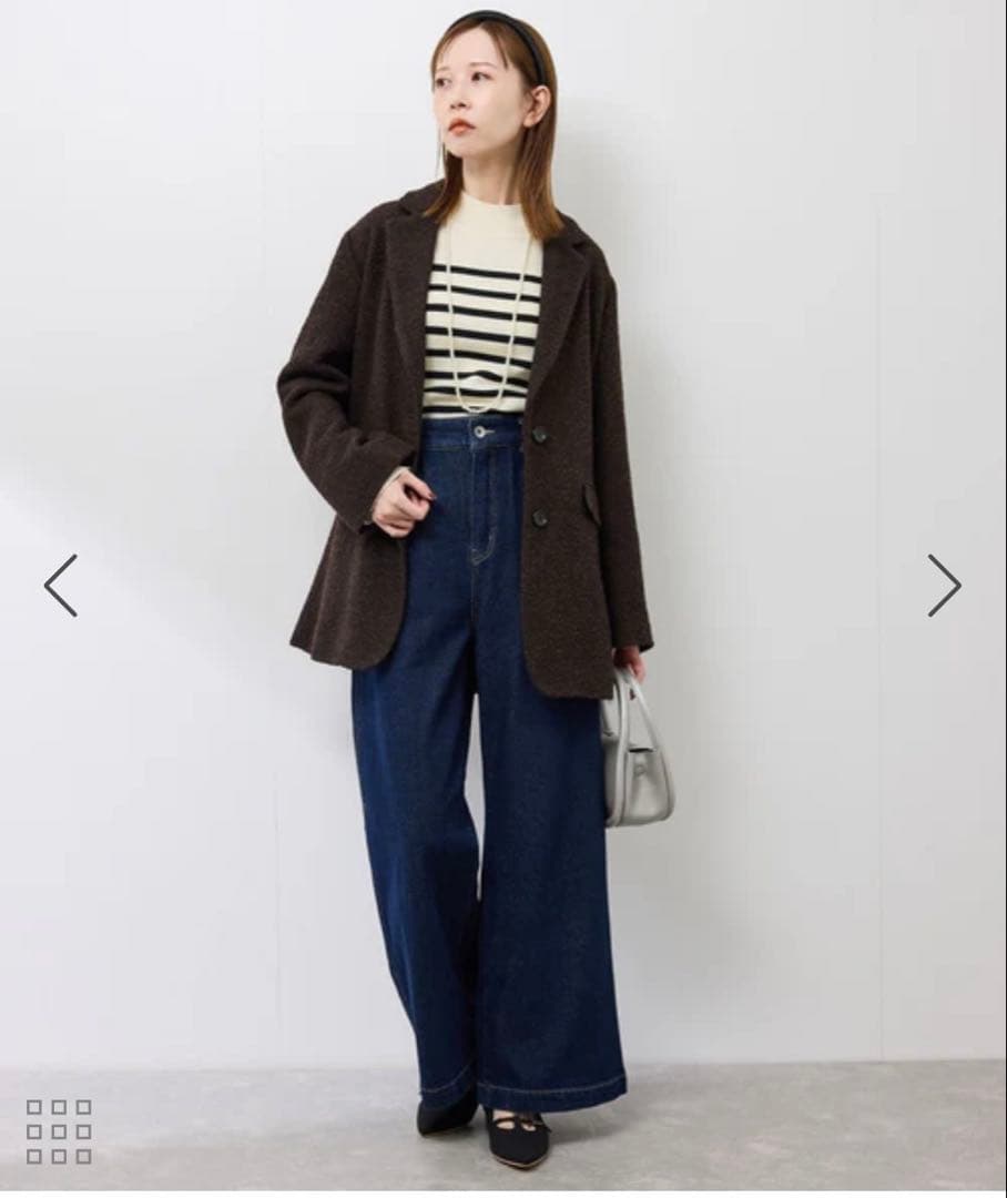 美品！　ロペピクニック 新作アウター　ネップツイードテーラードジャコット