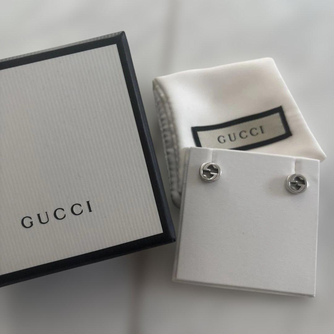 【 GUCCI グッチ 】箱付き！ ピアス 両耳 シルバー