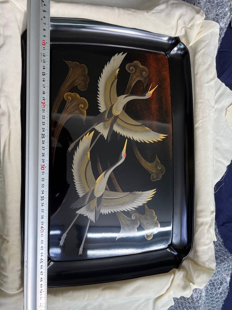 香盆　双鶴　金蒔絵