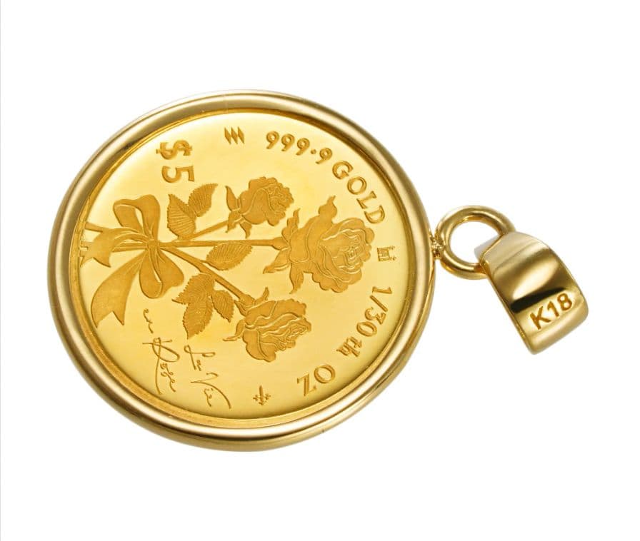 新品SPERANZA純金ラヴィアンローズ1/30ozペンダントトップ限定品