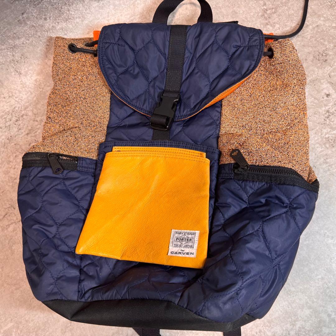 希少 Porter x Carven リュック キルティング ネイビー
