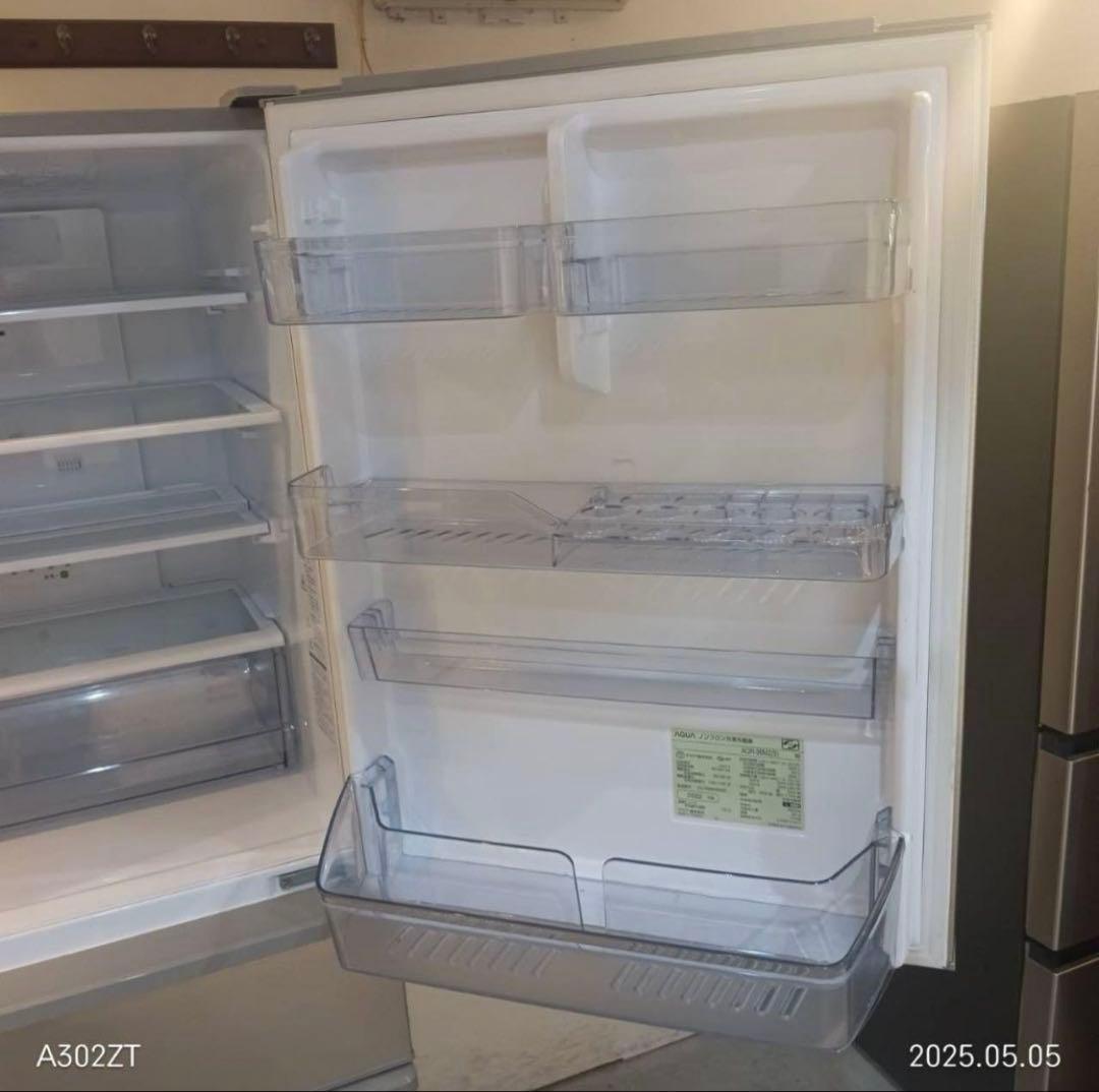 A001★2022年製★アクア　4ドア　冷蔵庫　シルバー　自動霜取り ファミリー
