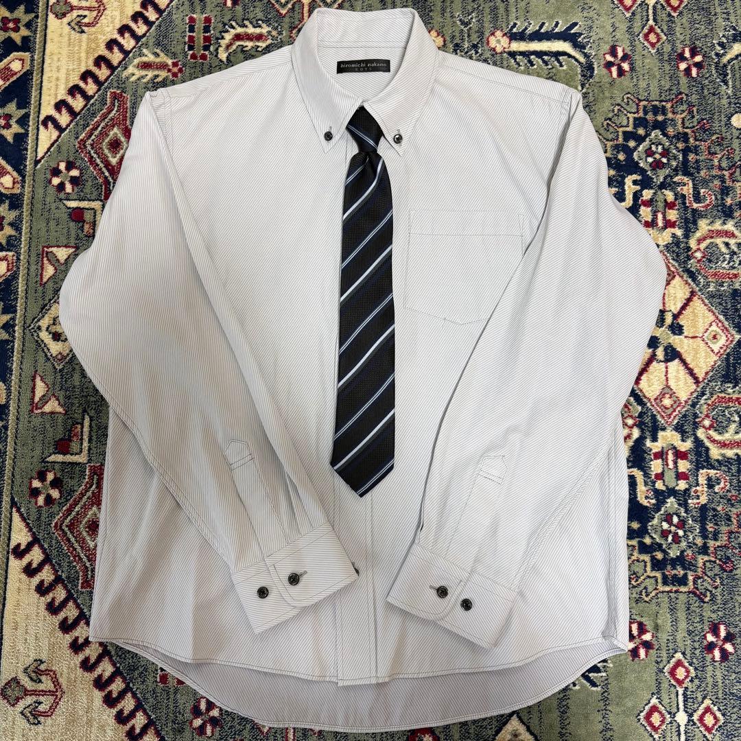 【美品】キッズフォーマル スーツ 150 卒業式 男の子 ネイビー チェック