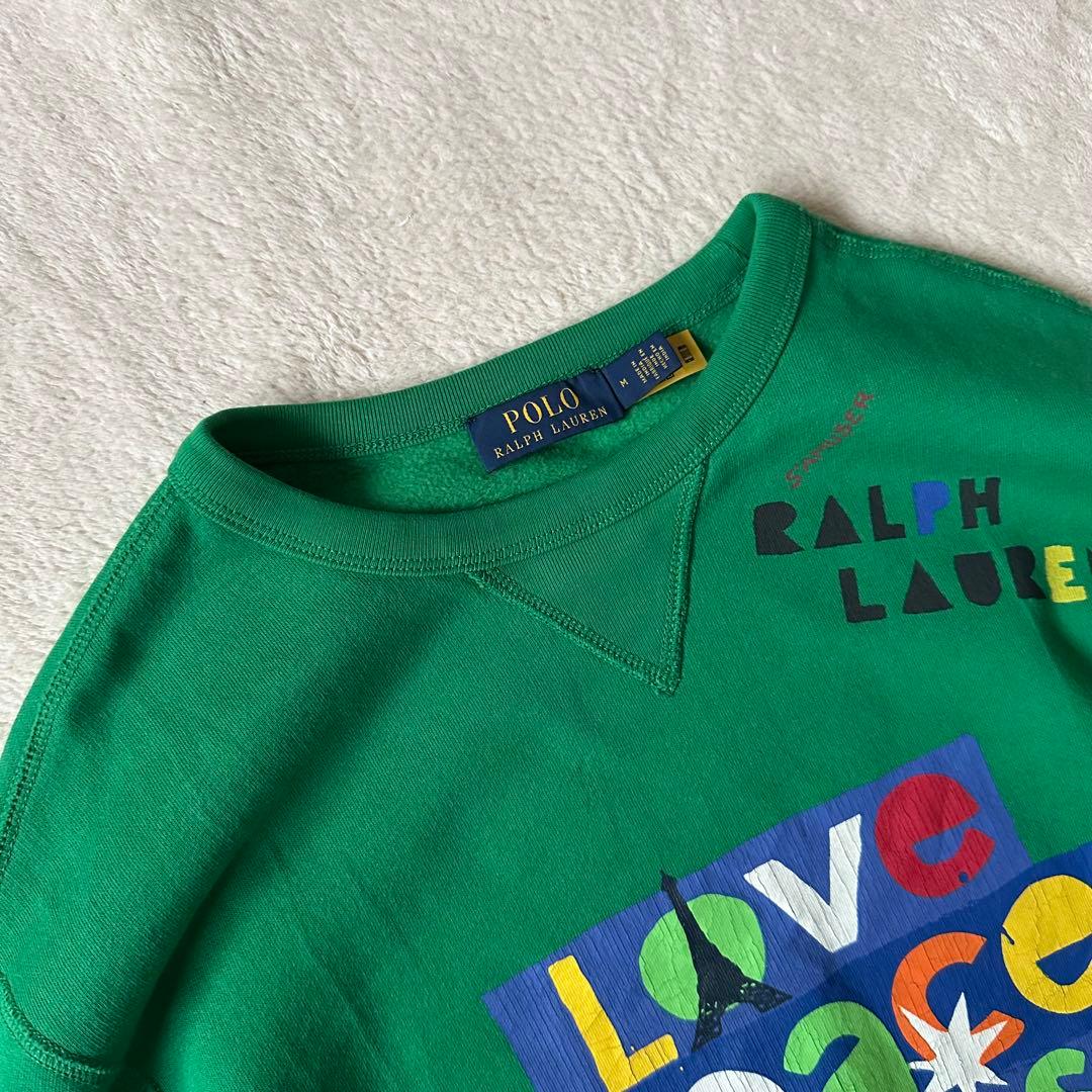 【希少・現行】ポロラルフローレン スウェット メンズ グラフィック QRタグ 緑
