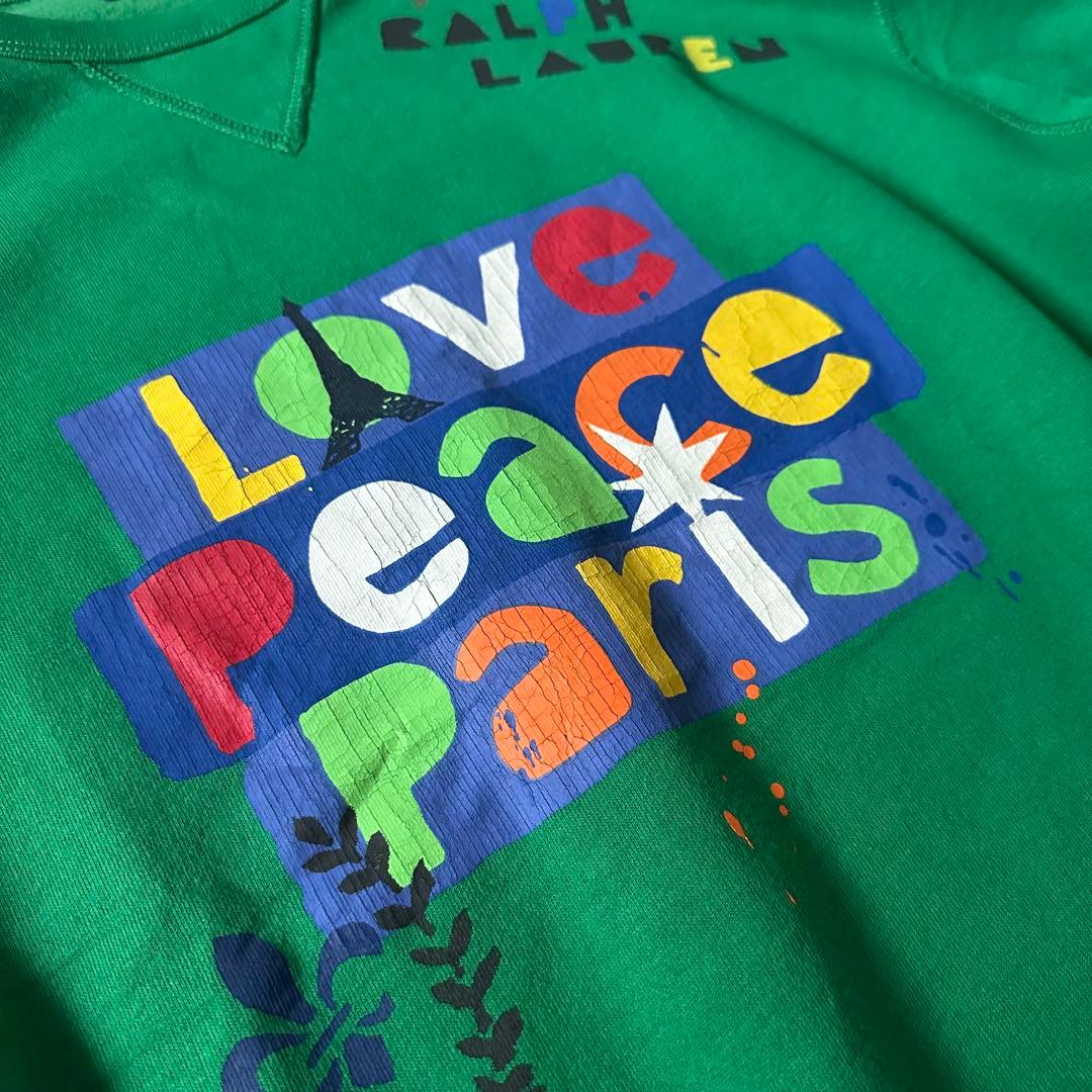 【希少・現行】ポロラルフローレン スウェット メンズ グラフィック QRタグ 緑