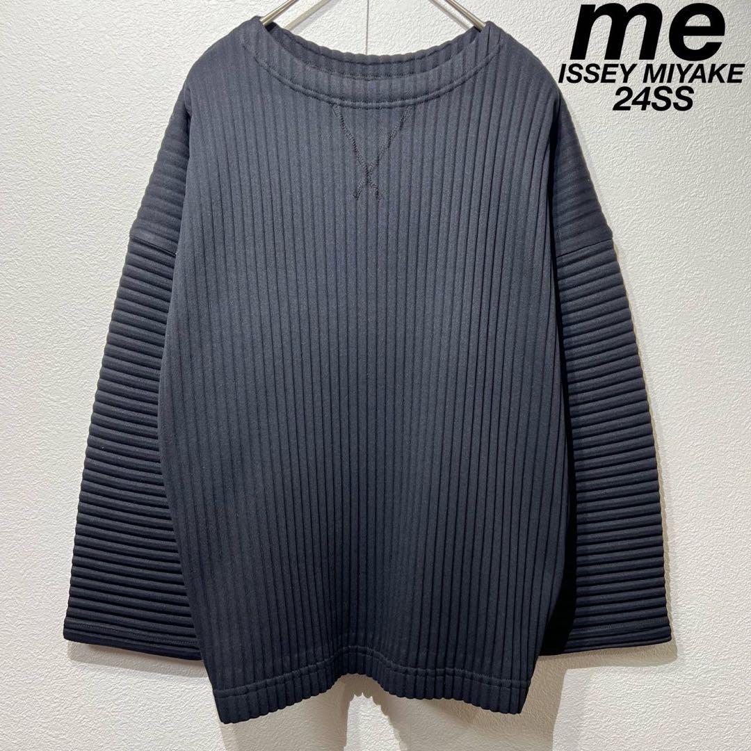 希少 24年製 ミー イッセイミヤケ 上質 プリーツ プルオーバー スウェット