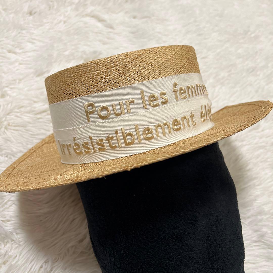 【美品】chapeau d' o　シャポードォー　カンカン帽　バオキャノチェ