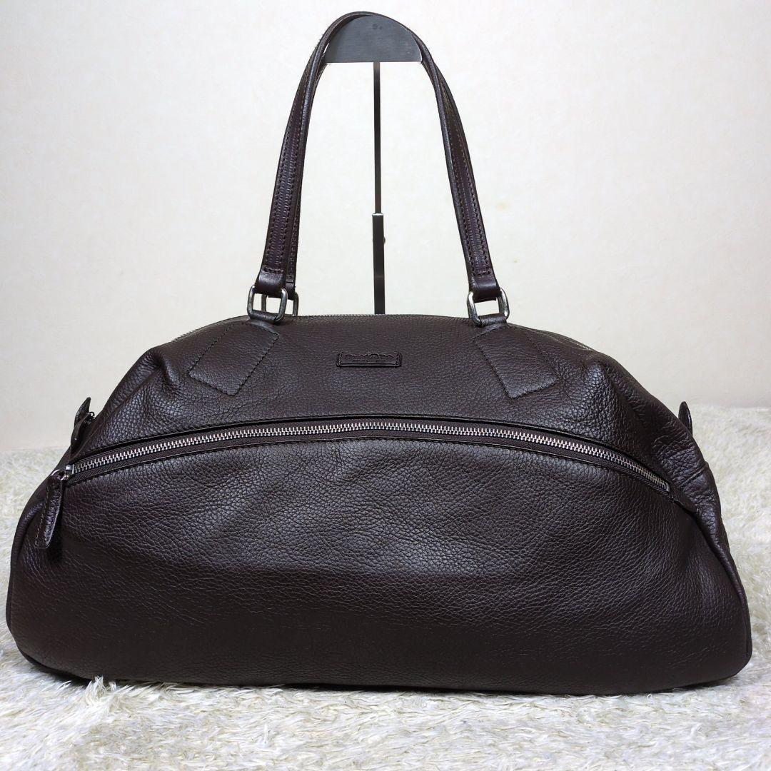 ダニエルアンドボブ ボストンバッグ 大容量 レザー ダークブラウン