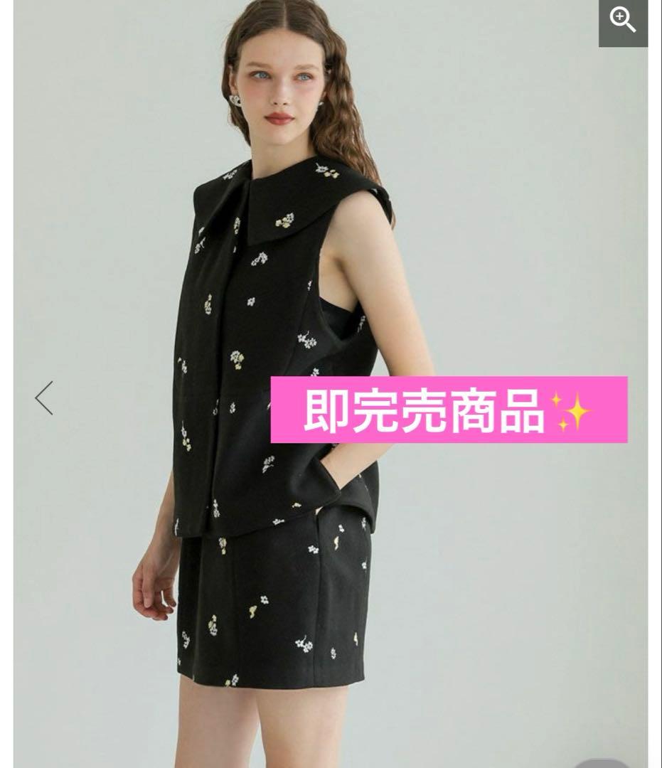 ⭐️新品、タグ付　DONOBAN フローレット　スカート　ブラック