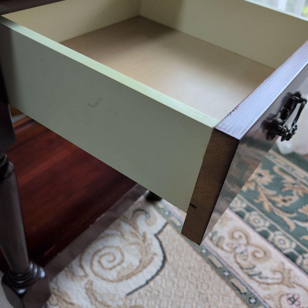 クラシックスタイル ダークブラウン サイドテーブル