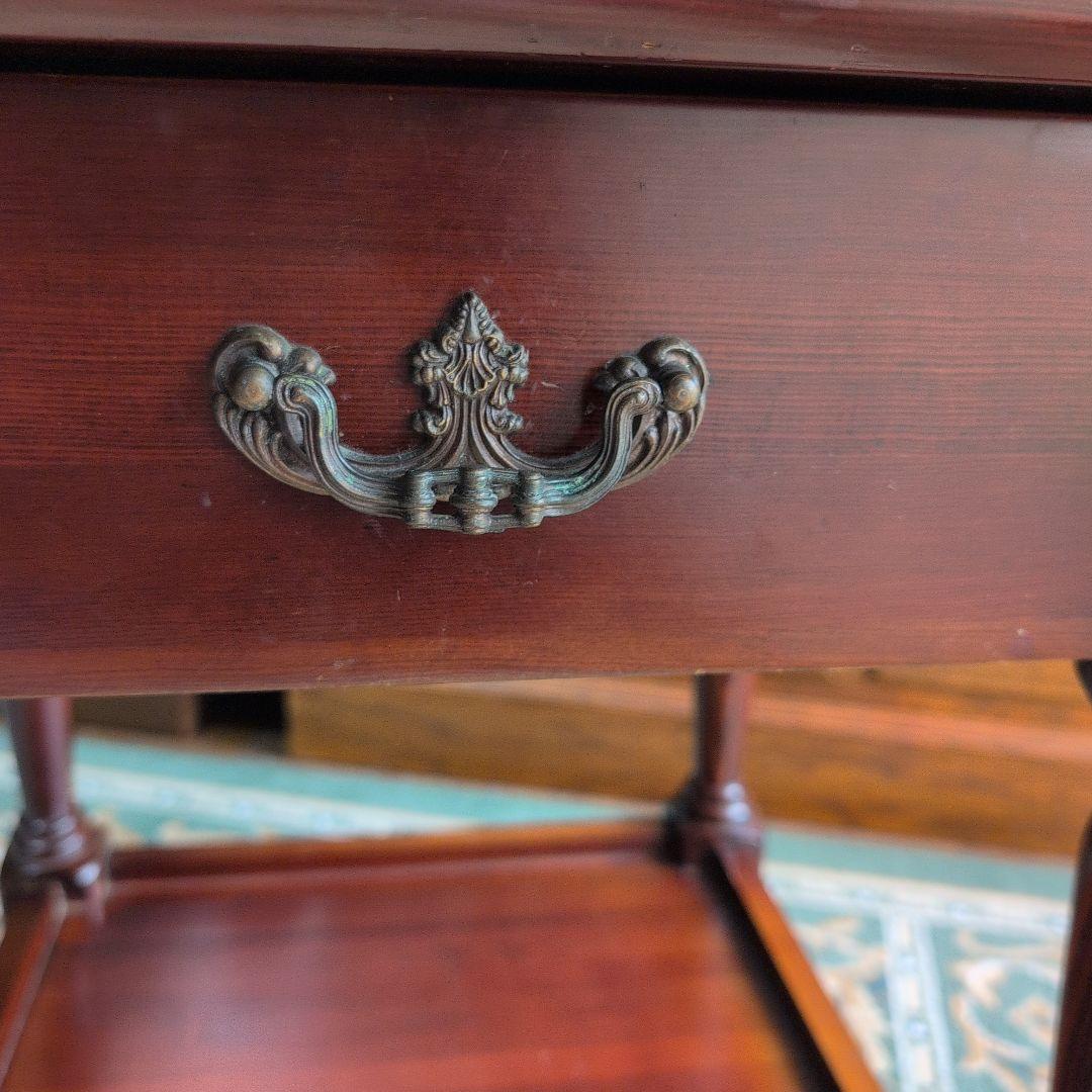 クラシックスタイル ダークブラウン サイドテーブル