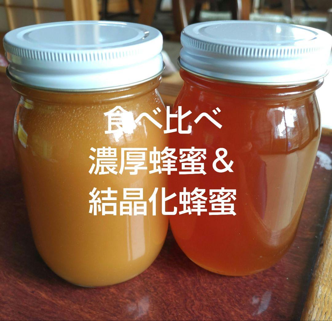 濃厚蜂蜜＆結晶蜂蜜（600g✕2瓶） 食べ比べ