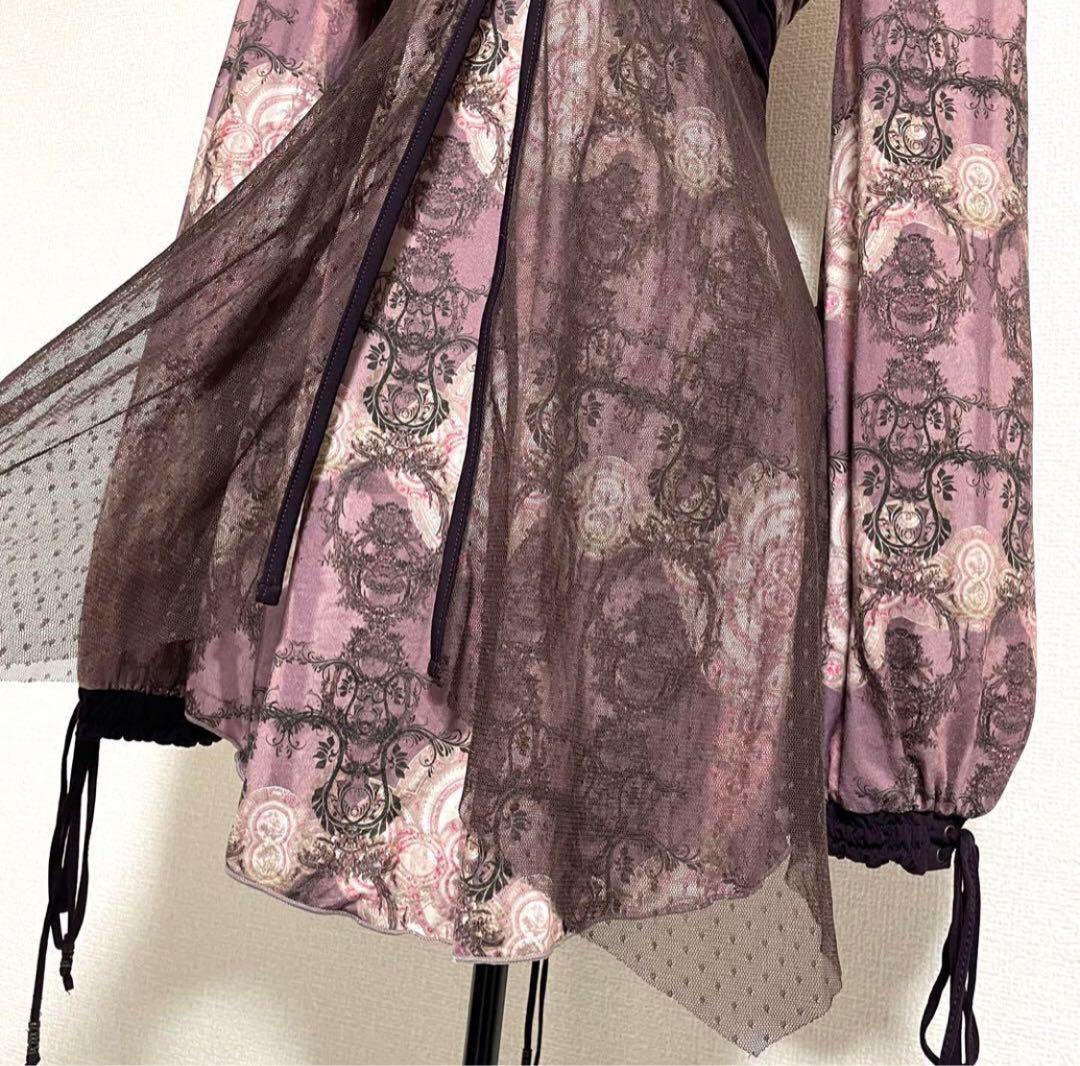 オッズオン フェアリーグランジ レースアップ トップス y2k ゴシック