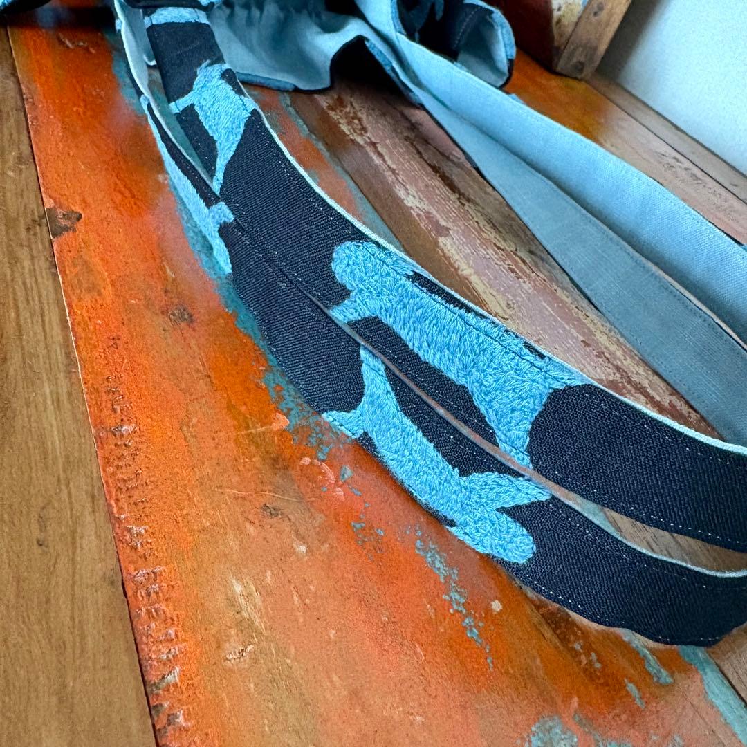 ミナペルホネン生地使用 ✳︎ run run run 巾着バッグ