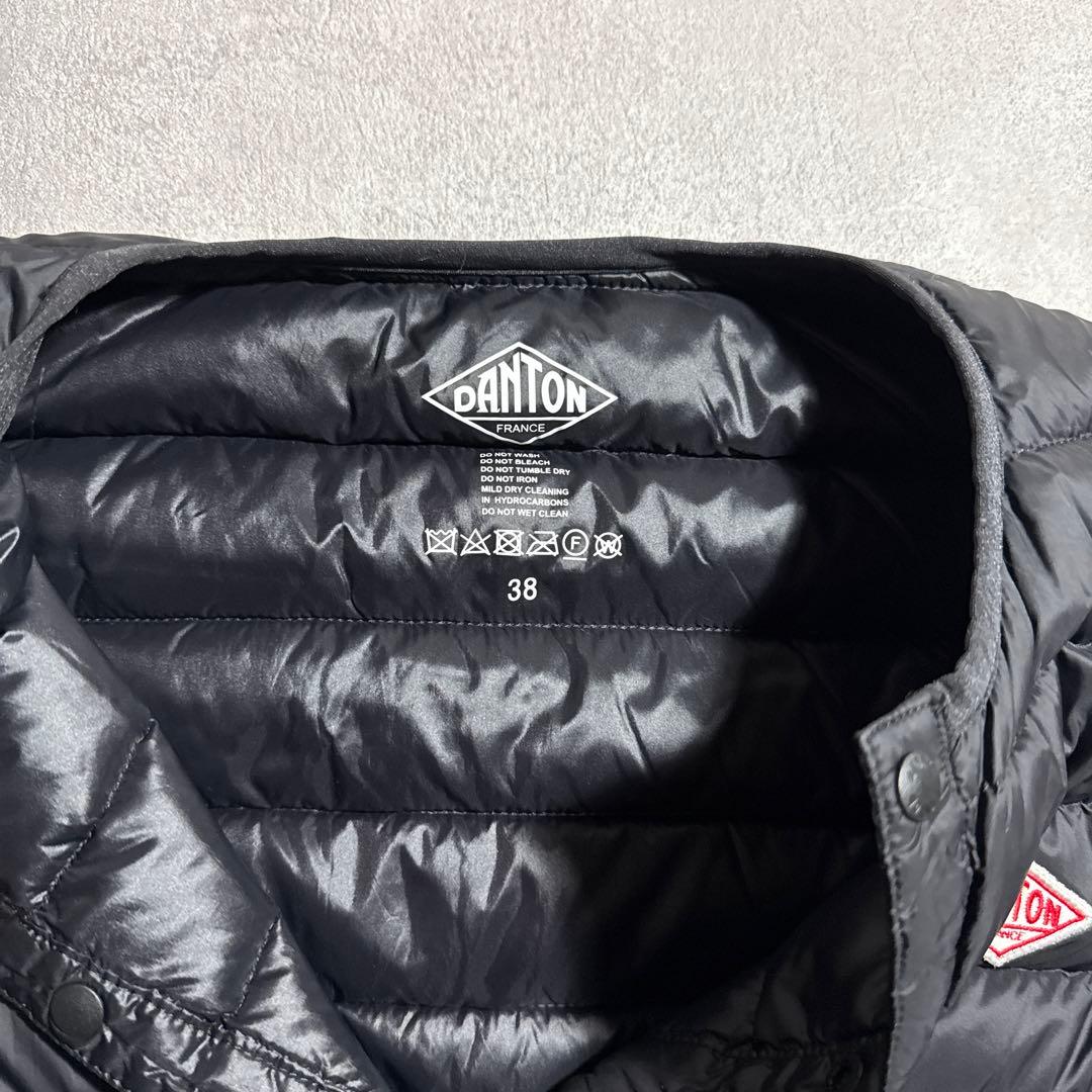DANTON ブラック ダウンベスト 38