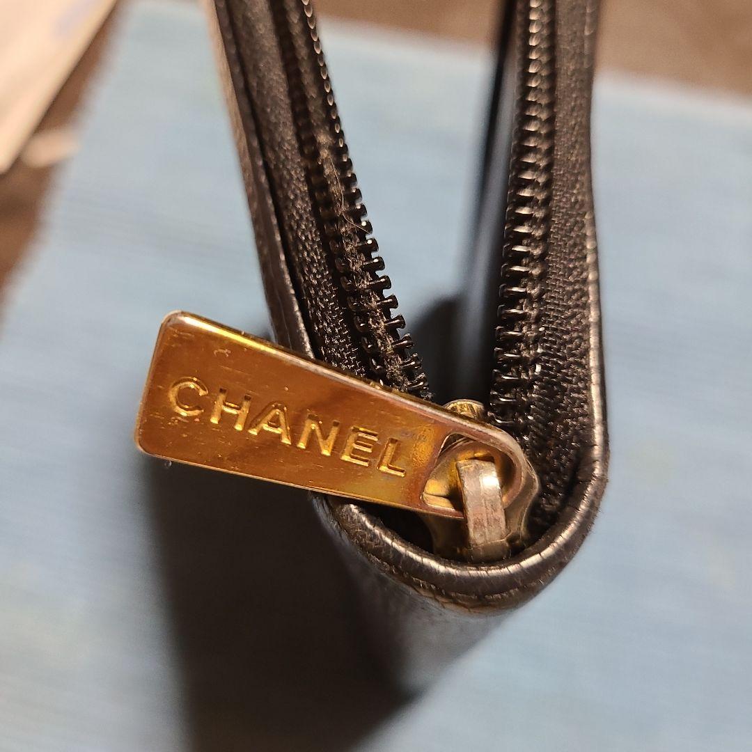 シャネル財布キャビア中長財布