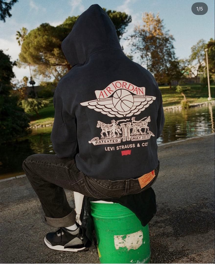 ジャケット・アウター Nike Jordan x LEVI'S Fleece Zip Hoodie