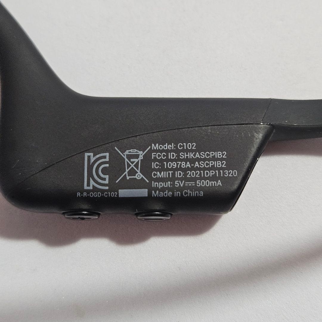 Shokz OpenComm 骨伝導ヘッドセット C102 ブラック 動作確認済