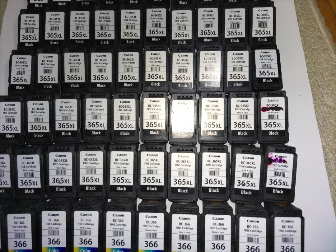 【全て純正品】Canon 365/366 インクカートリッジ 100個まとめ売り
