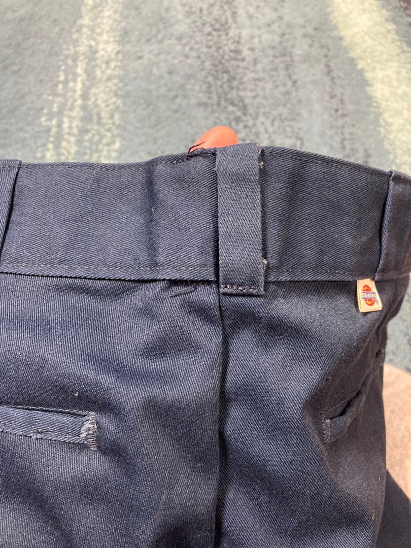 【美品】USA製　Dickies　チビタグ　ワークパンツ　チノパン　ネイビー