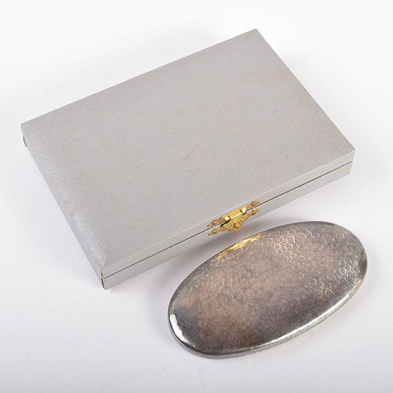 純銀　鎚目　楊枝入　小物入　約40g　C　R4124