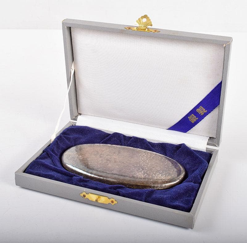 純銀　鎚目　楊枝入　小物入　約40g　C　R4124