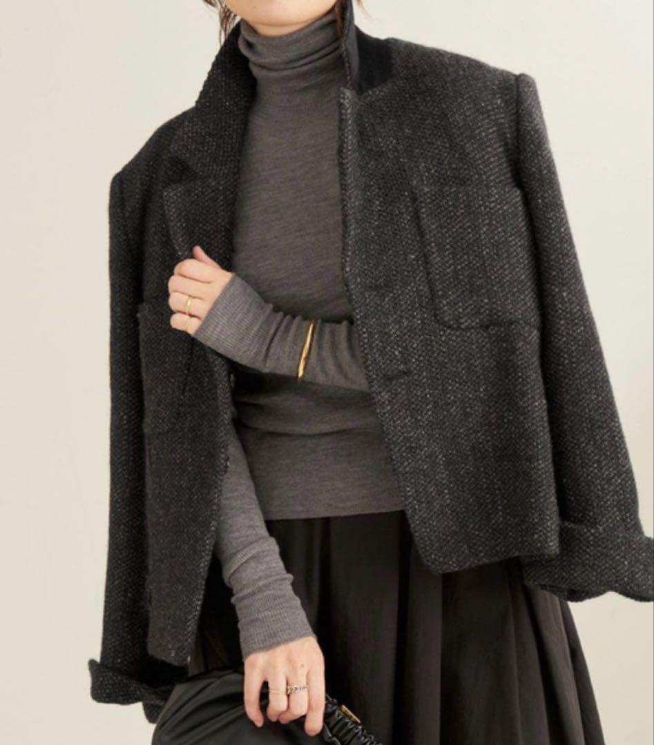 R’IAM ツイードMINI ジャケット 36