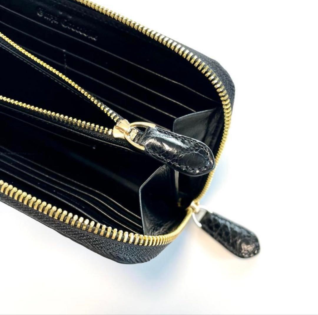 クロコダイル財布 516-2レディース長財布 シャイニング ワニ革 レッド