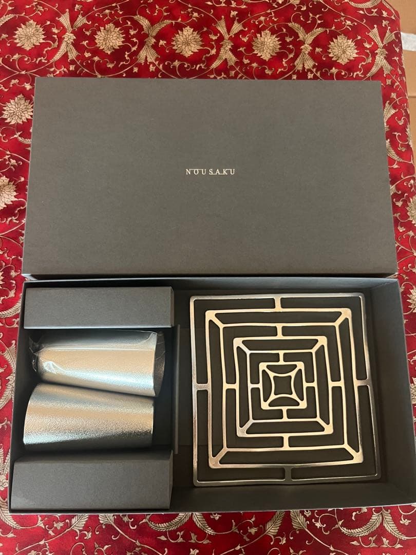 能作 NOUSAKU KAGO スクエア　錫器　曲がる器　インテリア