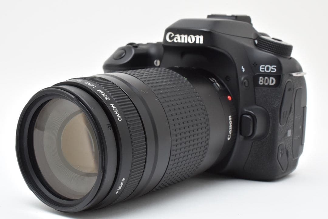 一眼レフカメラCanon EOS 80D望遠レンズセット/EF75-300mm
