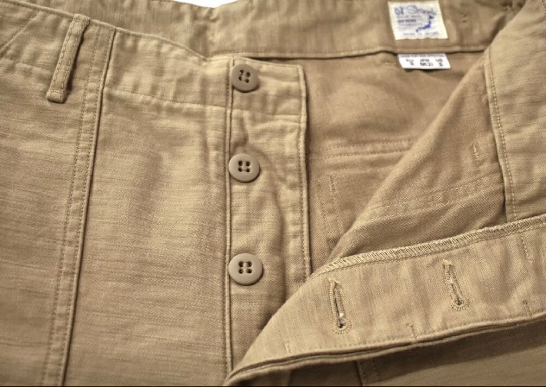【美品】オアスロウ orslow ファティーグパンツ　ベージュ　2