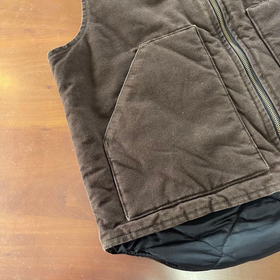 carhartt vtg ダックベスト V02 DKB L★USA★フェード