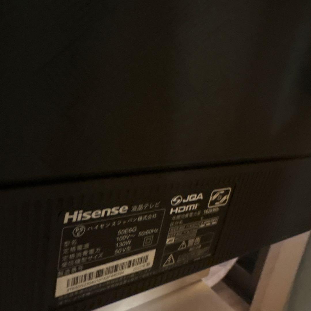 Hisense ハイセンス 50インチ 4K 液晶テレビ 50E6G 動作良好