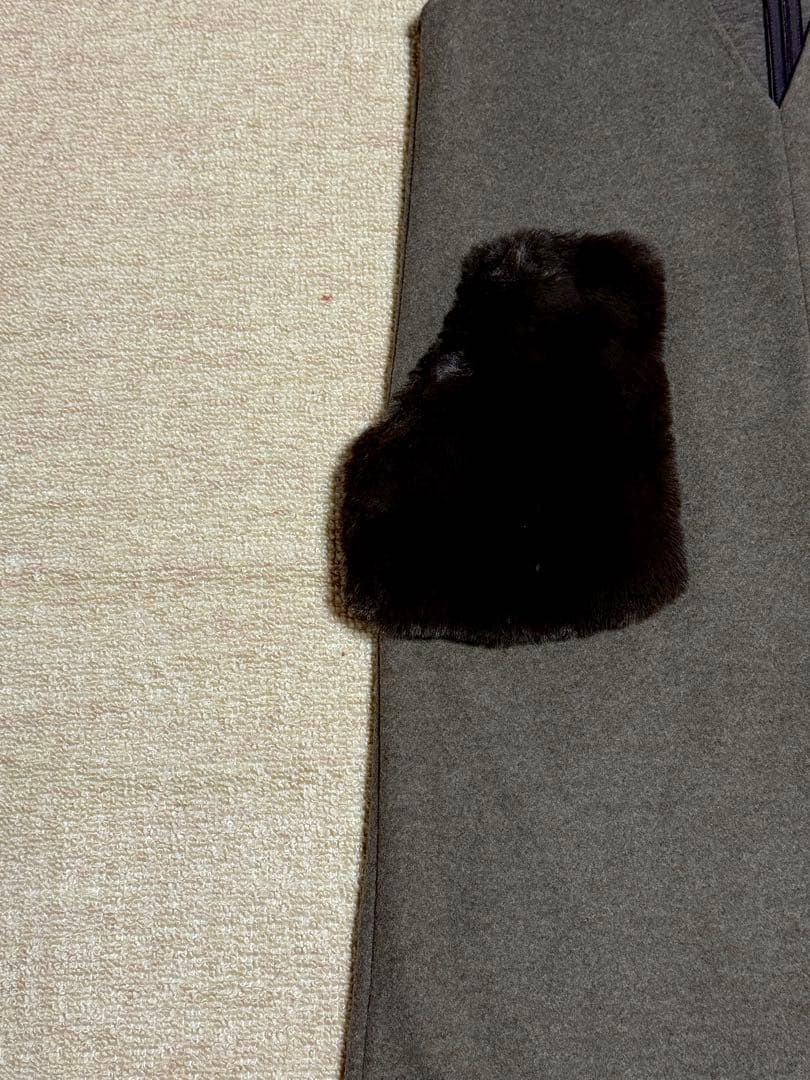 ☆新品☆ブラーミン ライトブラウン Vネック ファーポケット ジャンパースカート