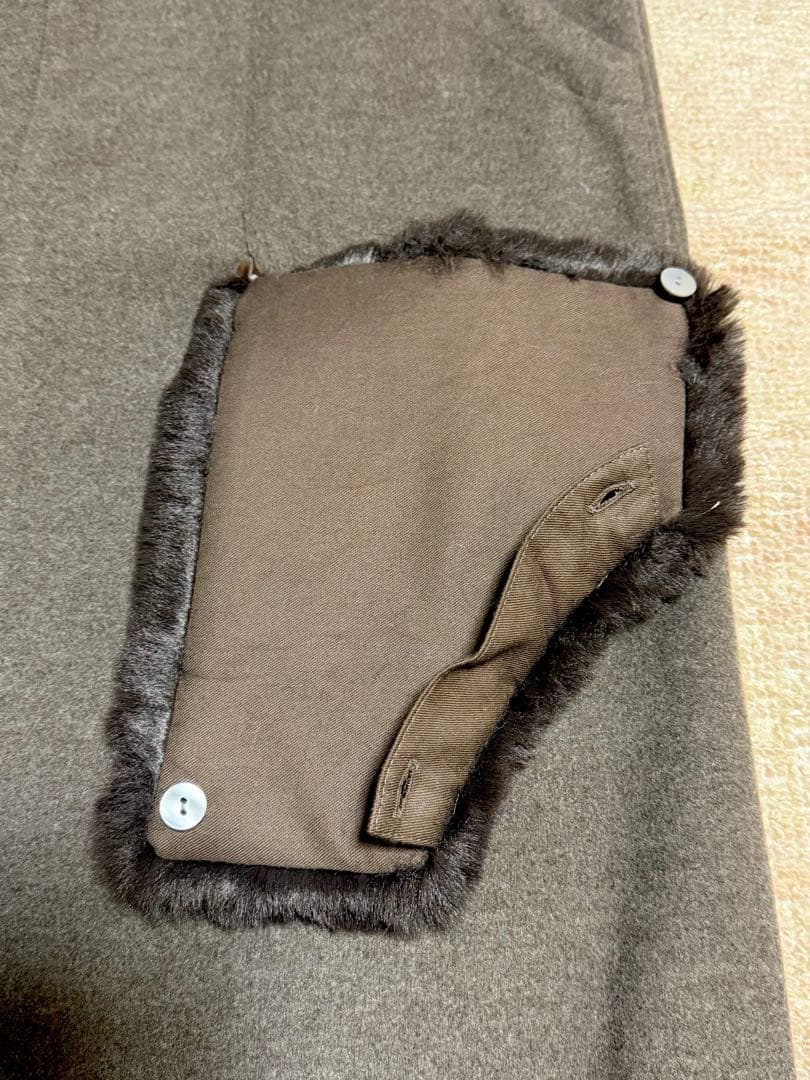 ☆新品☆ブラーミン ライトブラウン Vネック ファーポケット ジャンパースカート