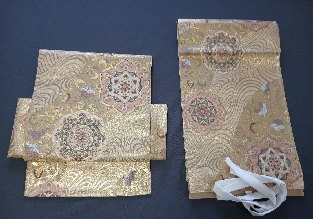 二重太鼓作り帯　二部式帯　訪問着　留め袖　無地の着物